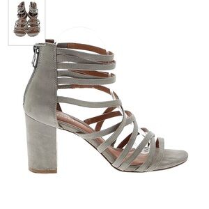 Halogen gray suede block heels